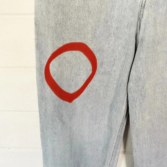 Rare⭐️ Vintage 90’s Timberland Women’s High Waist Raw Hem Baggy Jeans Waist 30” - Picture 11 of 12